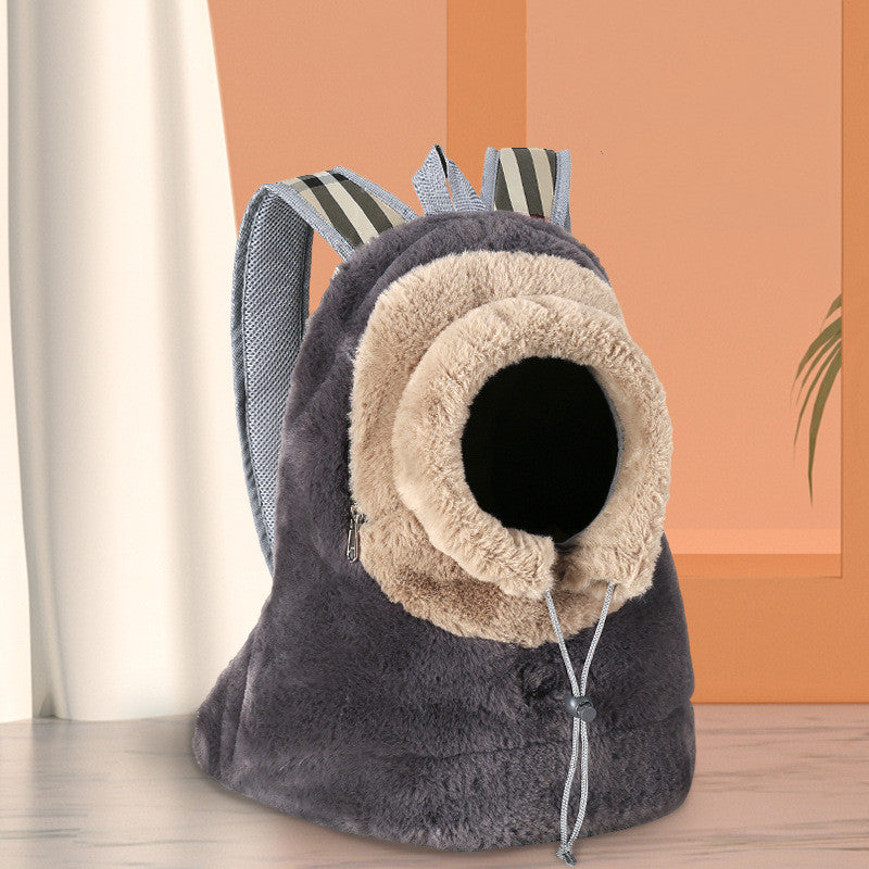 Discover the Ultimate Pet Fashion Plush Portable Chest Backpack