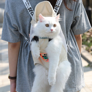 Portable Pet Backpack Carrier For Comfortable Shoulder Carry