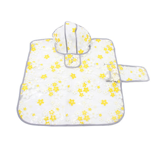 Floral TPU Waterproof Pet Raincoat Cloak Universal Size