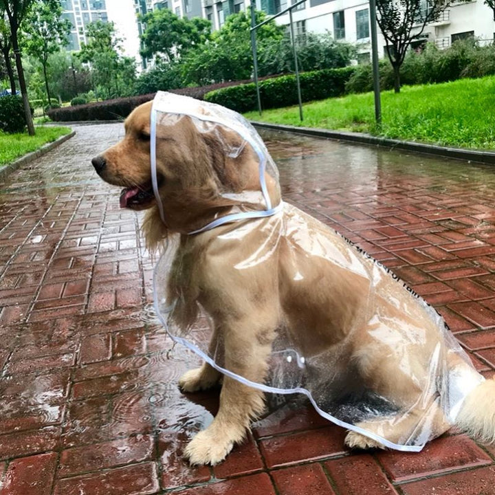 Keep Your Pet Dry with Our Large Waterproof Pet Raincoat With Hood