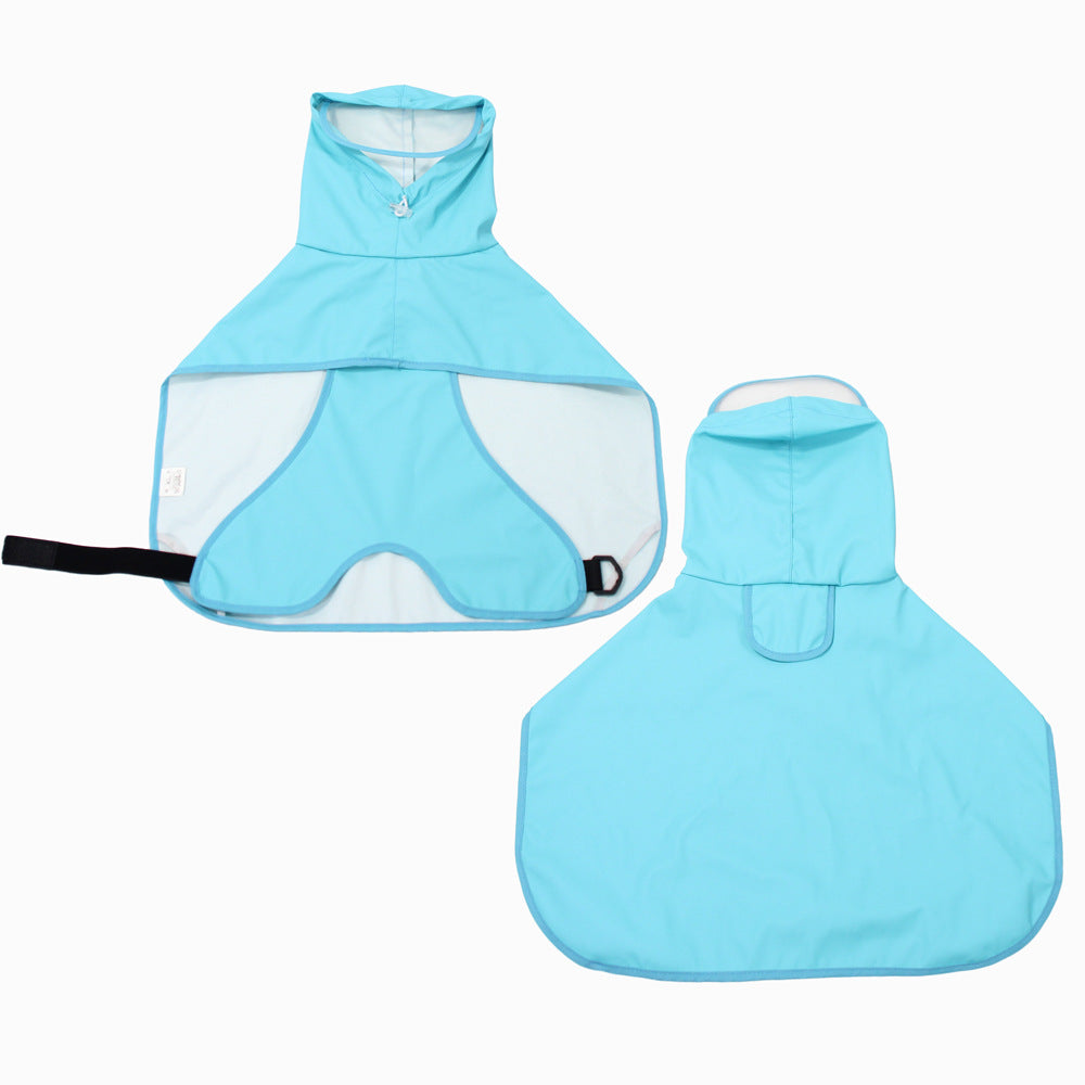 Transparent Brim Pet Raincoat With Bellyband
