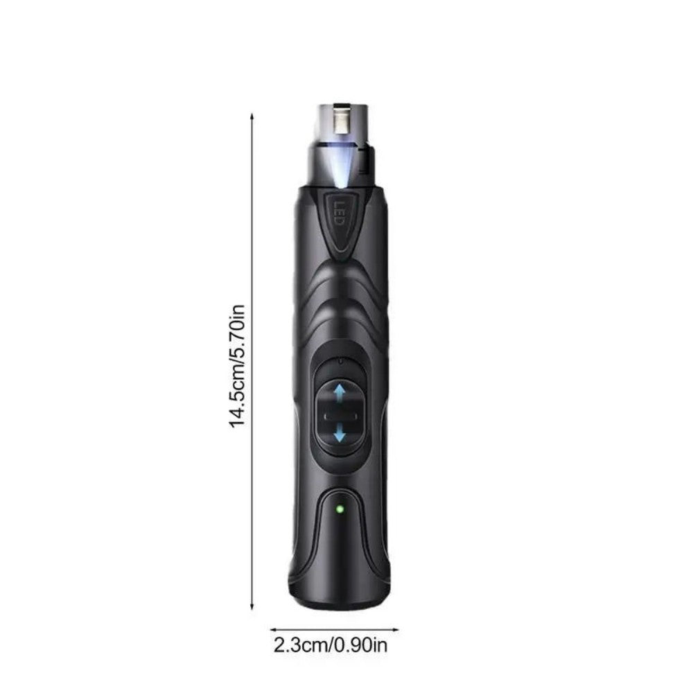 Lighted Rechargeable Pet Nail Grinder 2-Speed Grooming Tool