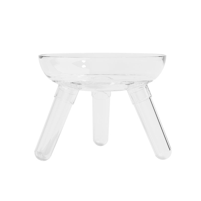 Transparent Glass Pet Feeding And Drinking Bowl Set