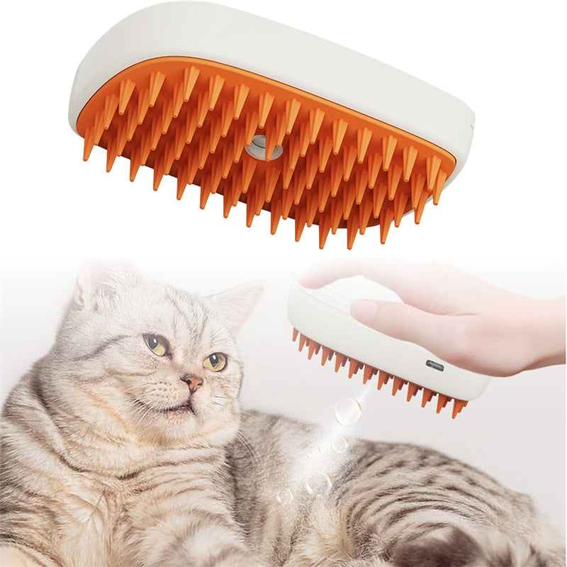 USB Rechargeable Pet Grooming Steam Brush Comb