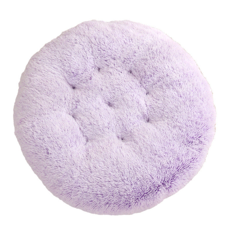 Round Plush Warm Pet Bed Comfortable Sleeping Mat House