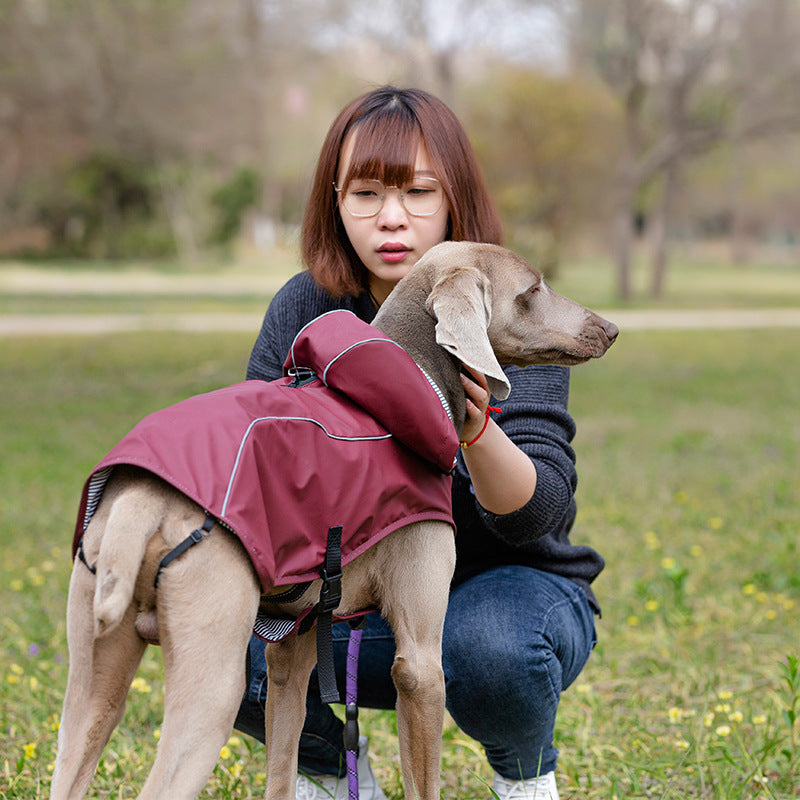 Portable PU Pet Raincoat For Large Pets