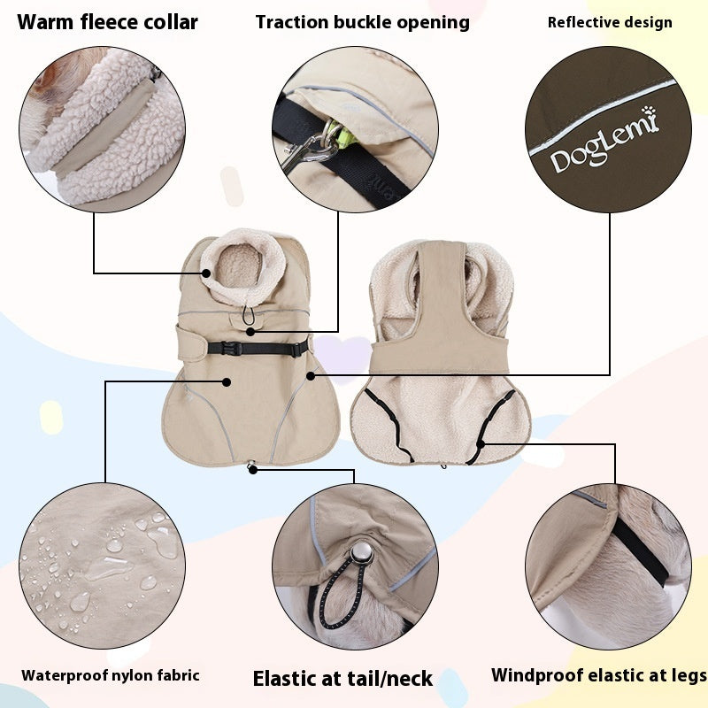 Warm Cotton Padded Pet Clothes For Autumn And Winter