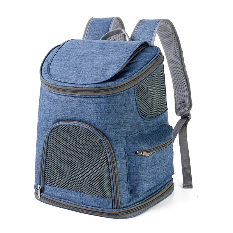 New Portable Pet Backpack Oxford Cloth Outdoor Shoulder Carrier Bag
