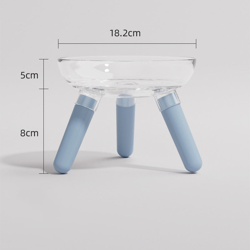 Transparent Glass Pet Feeding And Drinking Bowl Set