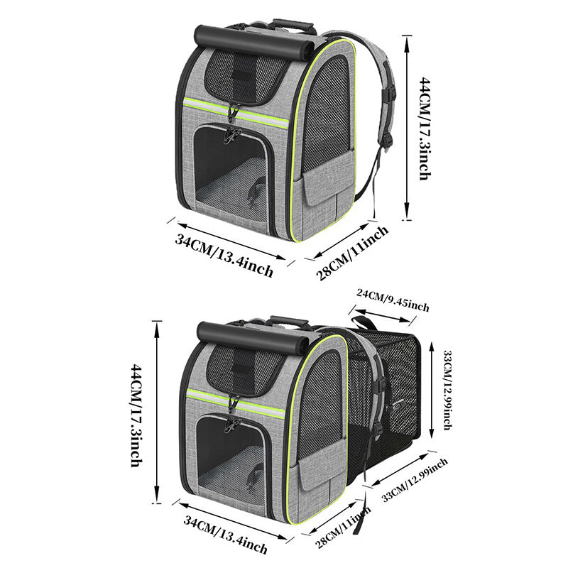 Portable Extendable Pet Backpack Diaper Carrier Bag