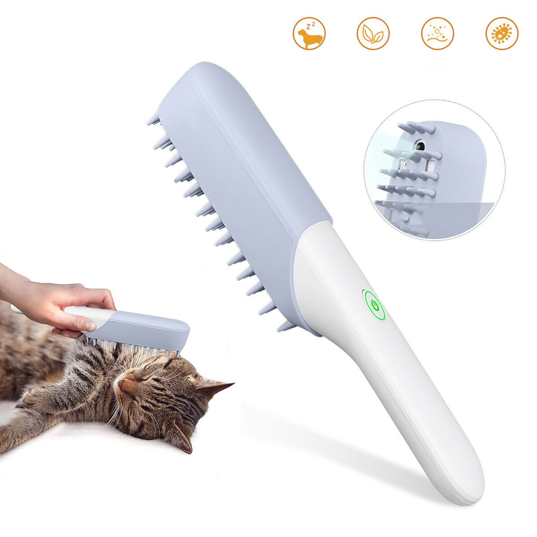 Silicone Pet Grooming Massage and Fur Removal Brush