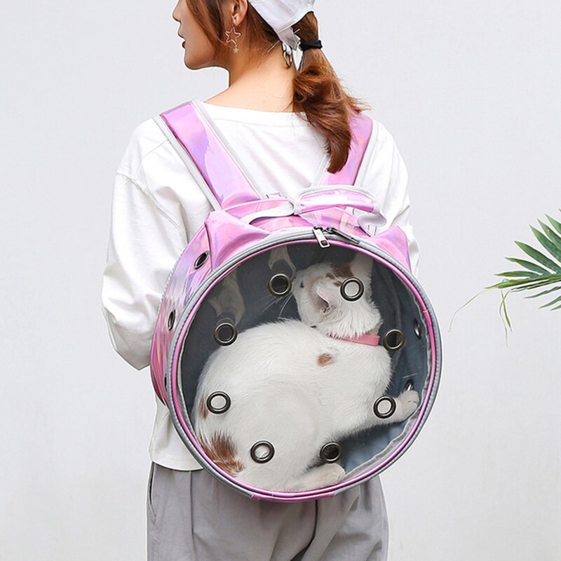 Transparent Portable Pet Carrier Backpack With Breathable Design