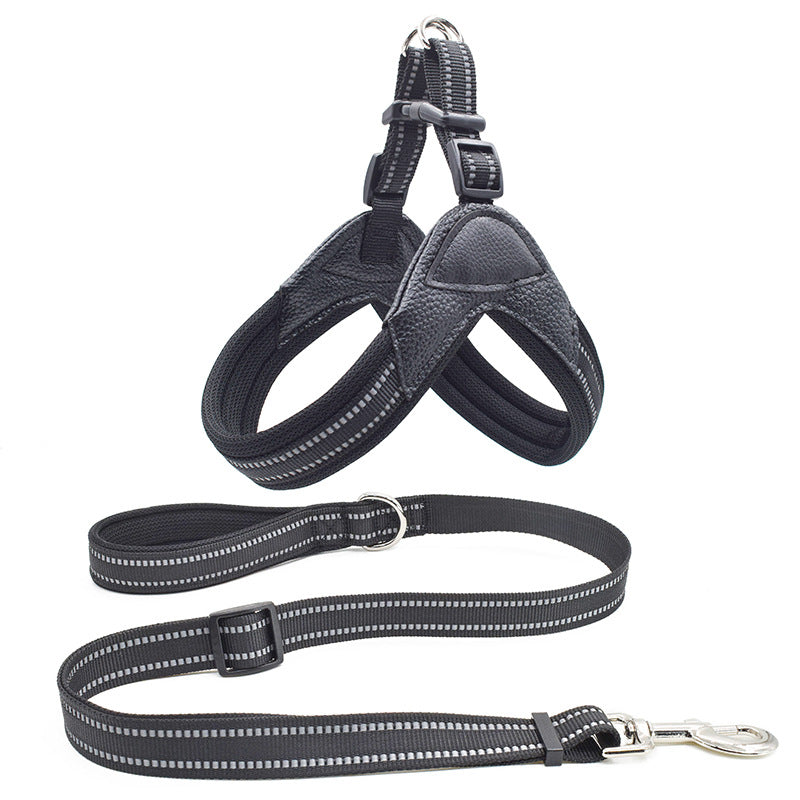 Pet Chest Harness And Leash Traction Set