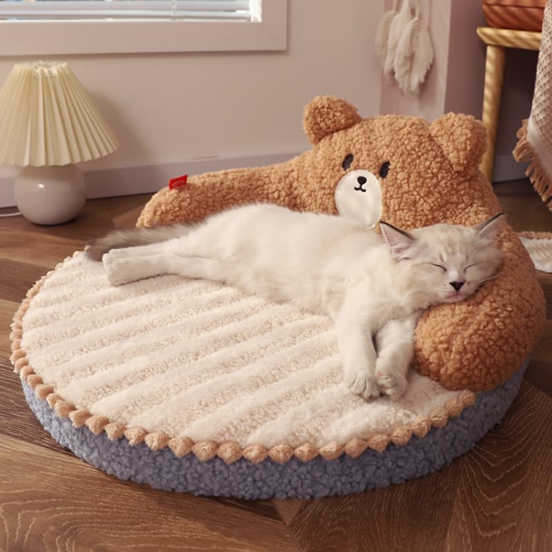 Washable Cozy Pet Bed With High Backrest All Season Design