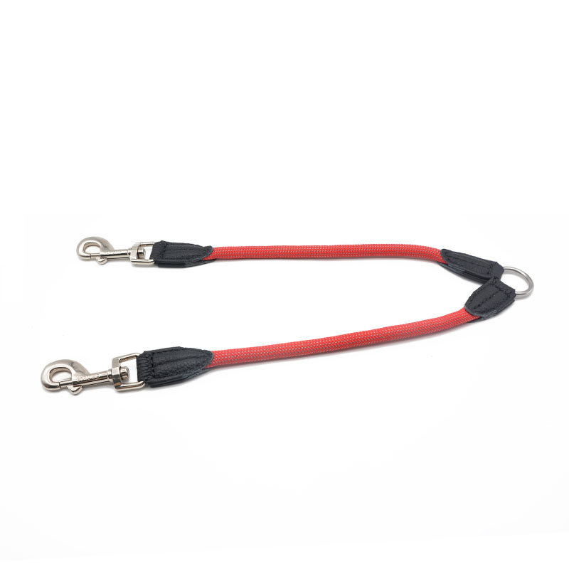 Reflective Dual Head Nylon Pet Leash For Two Pets