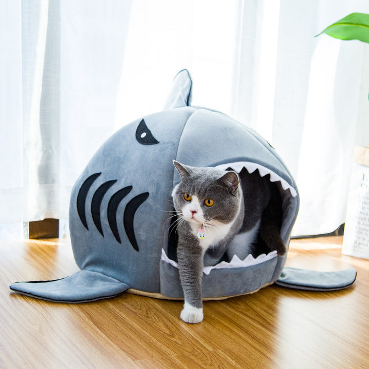 Creative Dual Purpose Shark Pet Bed Warm And Comfortable