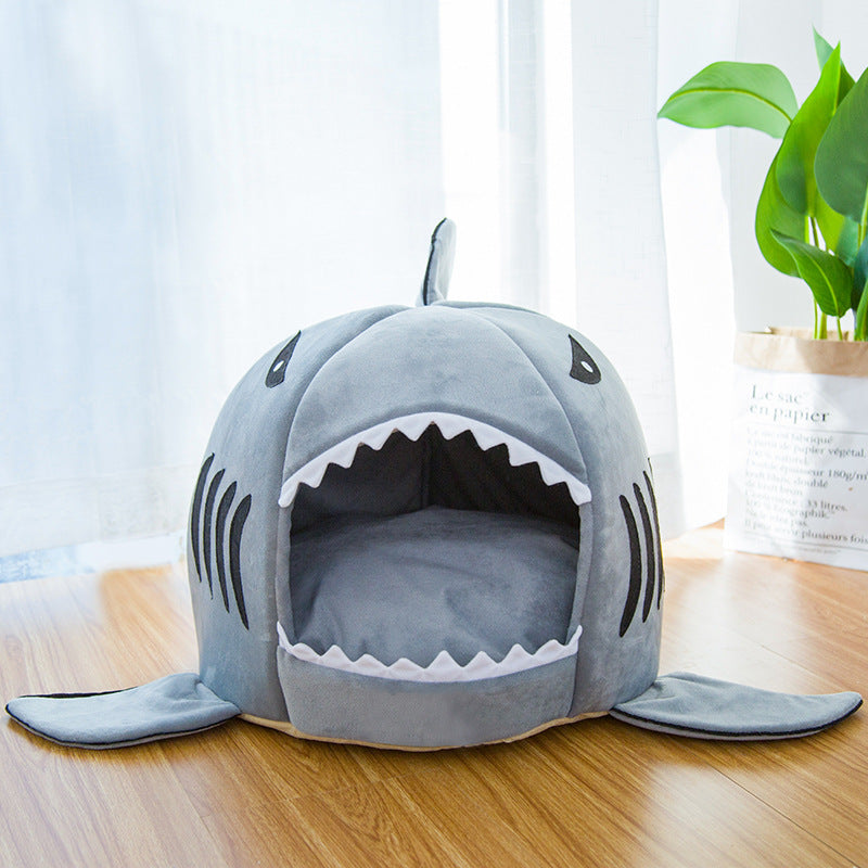 Creative Dual Purpose Shark Pet Bed Warm And Comfortable