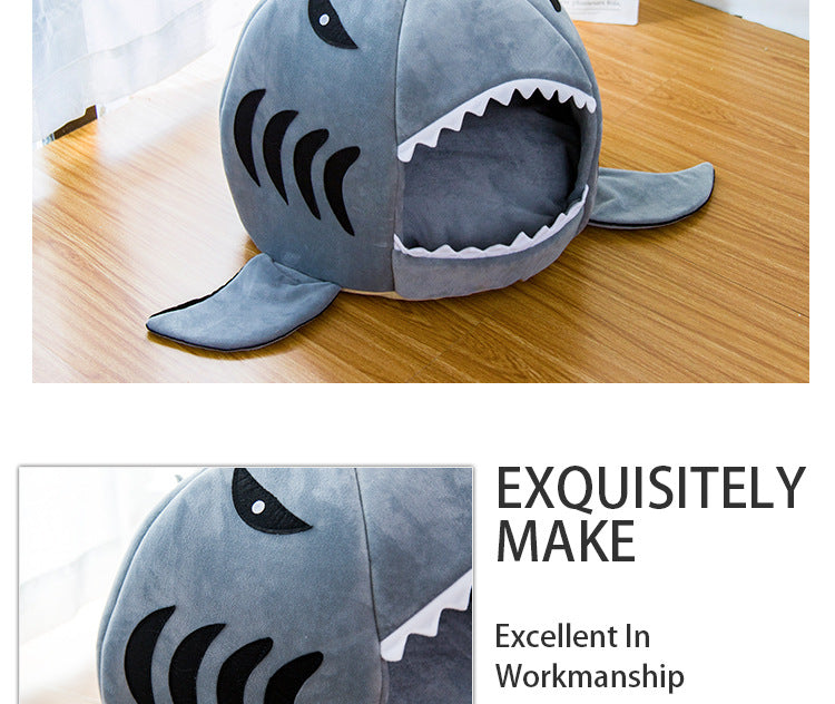 Creative Dual Purpose Shark Pet Bed Warm And Comfortable