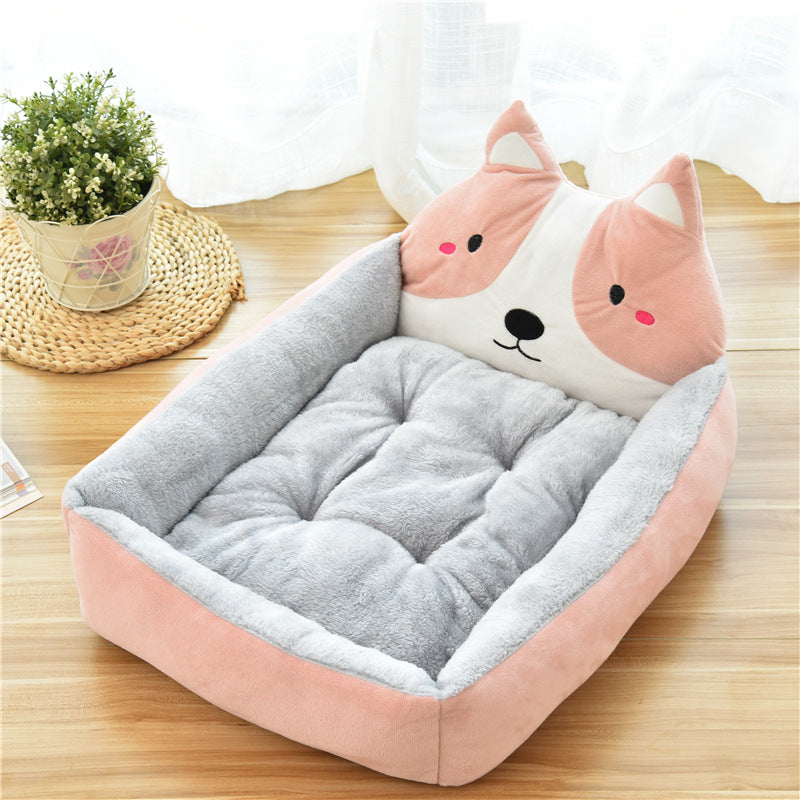 Large Cozy Pet Bed Soft Fleece Nest Warm Comfortable