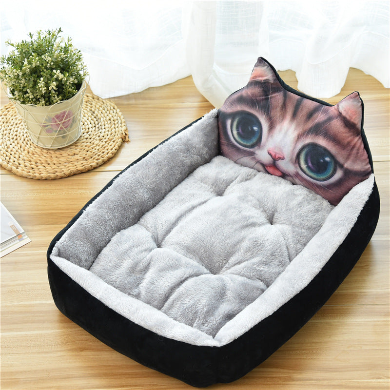 Large Cozy Pet Bed Soft Fleece Nest Warm Comfortable