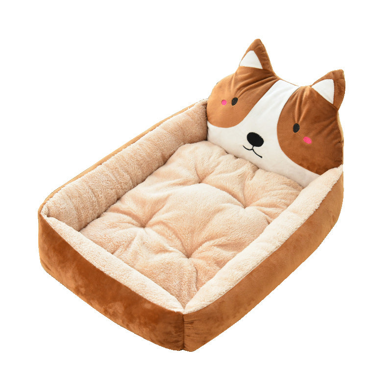 Large Cozy Pet Bed Soft Fleece Nest Warm Comfortable