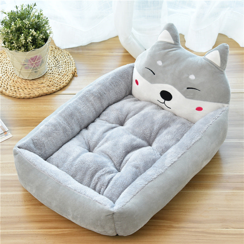 Large Cozy Pet Bed Soft Fleece Nest Warm Comfortable