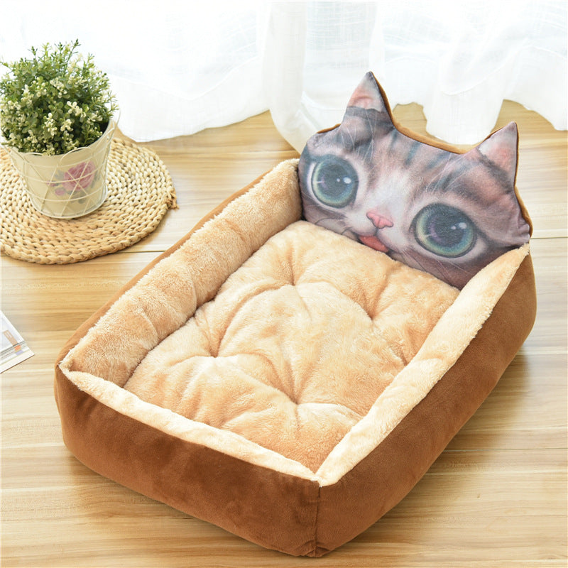 Large Cozy Pet Bed Soft Fleece Nest Warm Comfortable