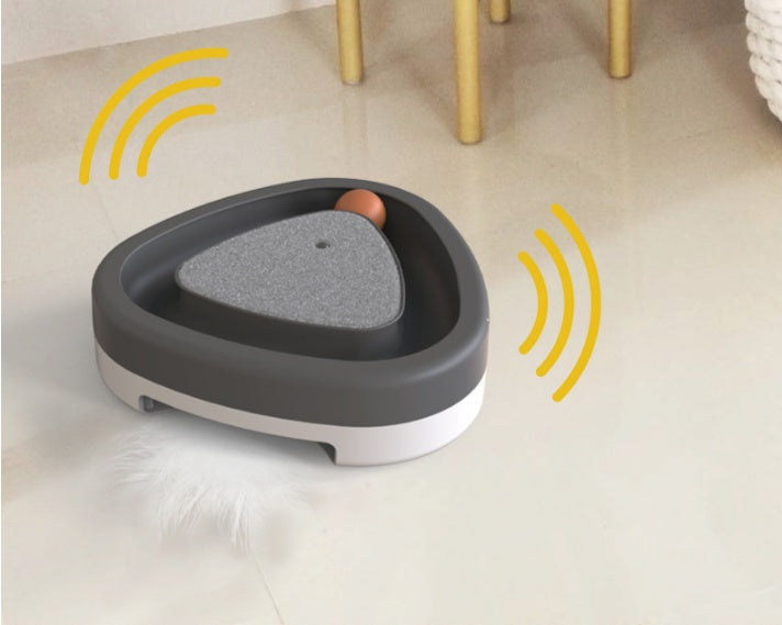 Smart Interactive Pet Turntable Toy With Scratcher Design
