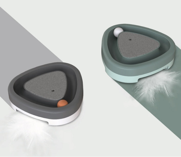 Smart Interactive Pet Turntable Toy With Scratcher Design