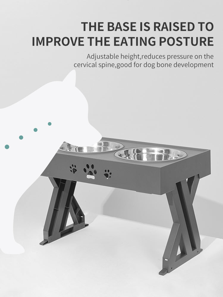 Stainless Steel Folding Pet Bowl Portable Feeder