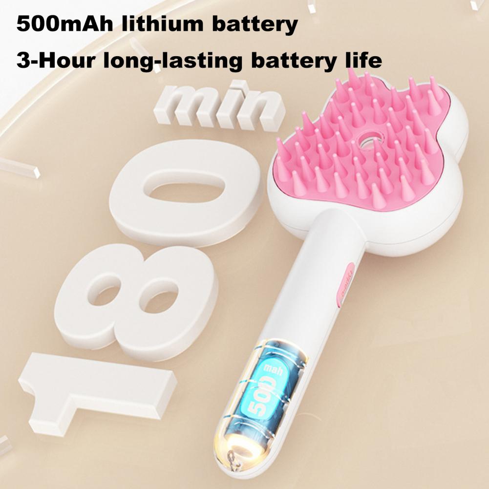 Rechargeable Self-Cleaning Pet Steam Brush For Grooming And Shedding