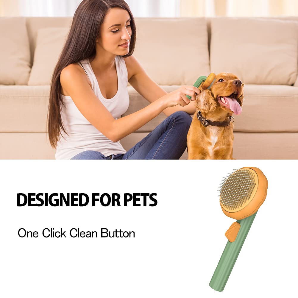 Pumpkin Pet Self-Cleaning Slicker Grooming Brush