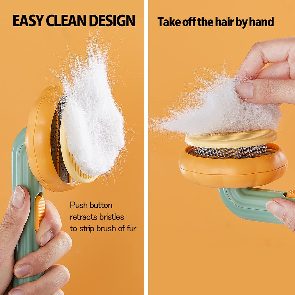 Pumpkin Pet Self-Cleaning Slicker Grooming Brush
