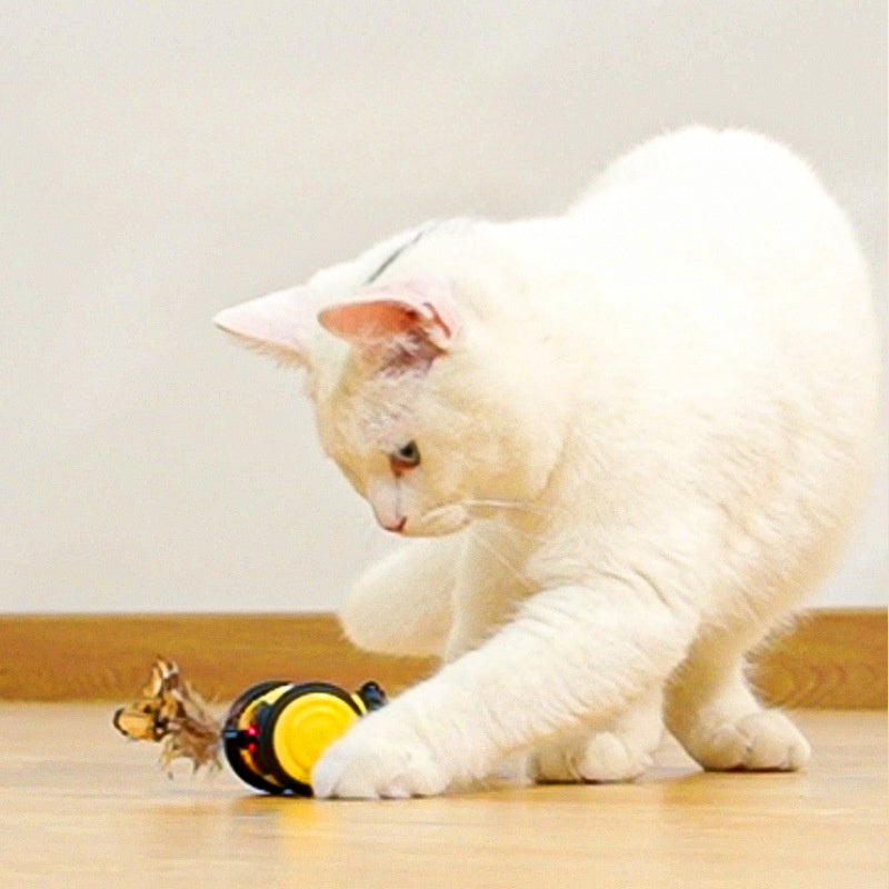 Electric Interactive Pet Toy Random Moving Feather Teaser Toy