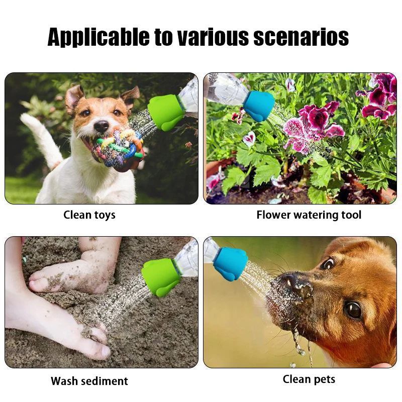 Portable Pet Bath Sprayer Silicone Shower Nozzle