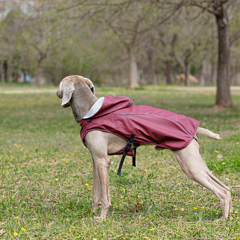Portable PU Pet Raincoat For Large Pets