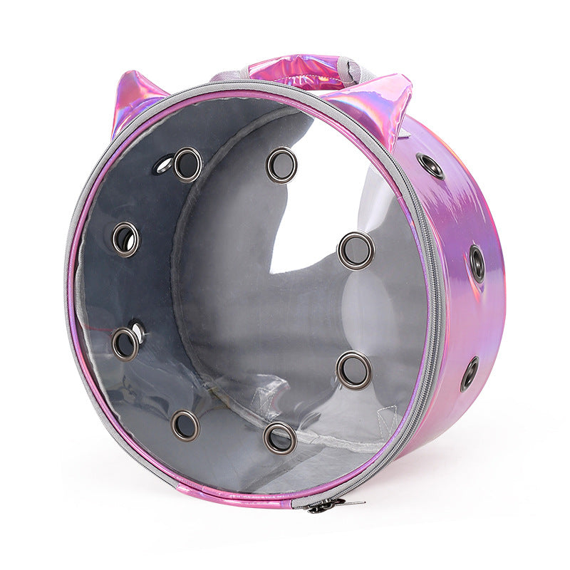 Transparent Portable Pet Carrier Backpack With Breathable Design