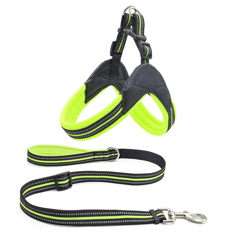 Pet Chest Harness And Leash Traction Set