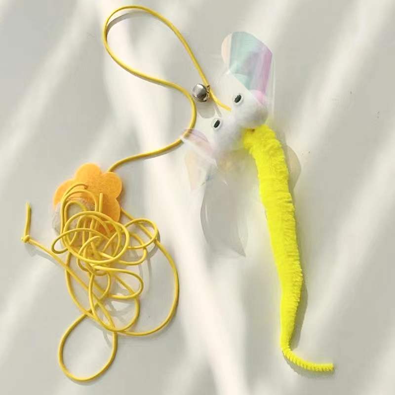Interactive Pet Toy Telescopic Hanging Rope Grabbing Mouse