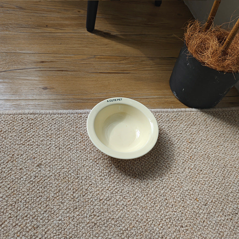 Ceramic Double Pet Bowl With Elevated Anti Spill Stand