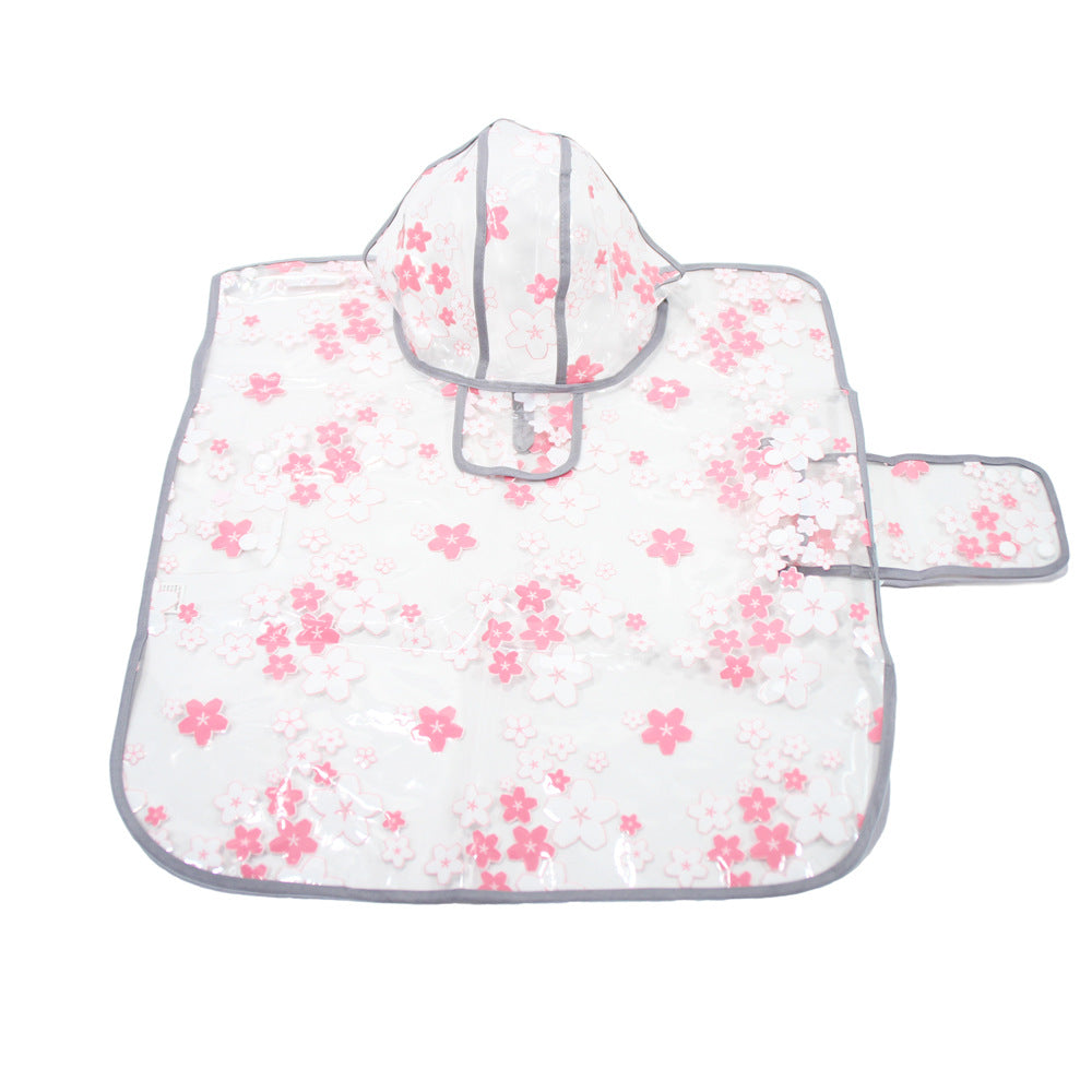 Floral TPU Waterproof Pet Raincoat Cloak Universal Size