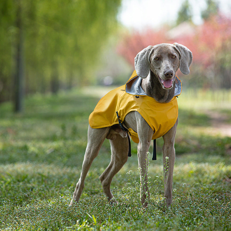 Portable PU Pet Raincoat For Large Pets