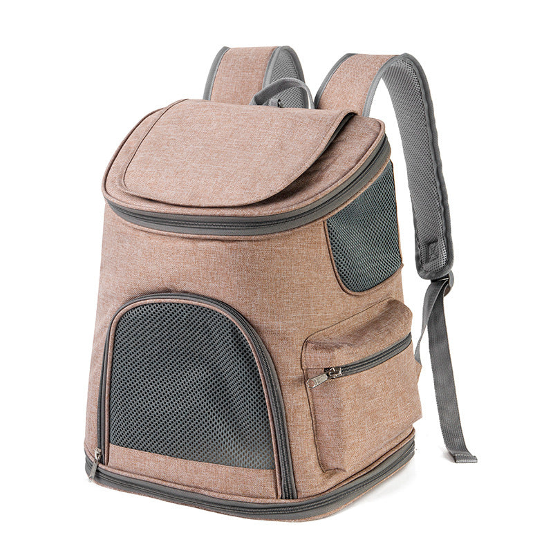 New Portable Pet Backpack Oxford Cloth Outdoor Shoulder Carrier Bag