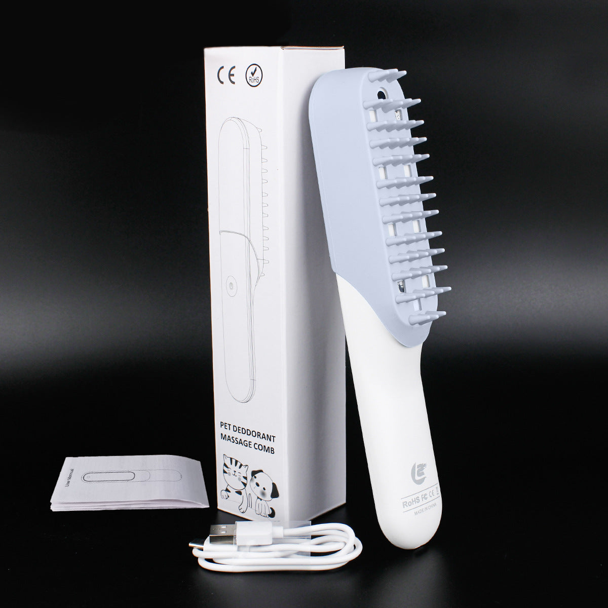 Silicone Pet Grooming Massage and Fur Removal Brush