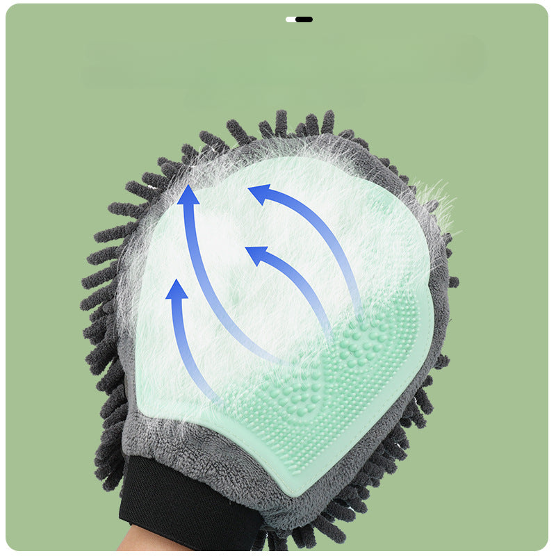 2-in-1 Pet Grooming Brush and Massage Glove