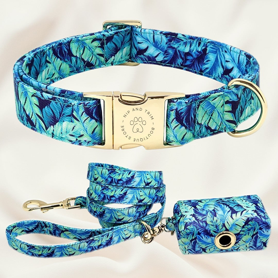 Custom Pet Collar With Engraved ID Tag And Lettering