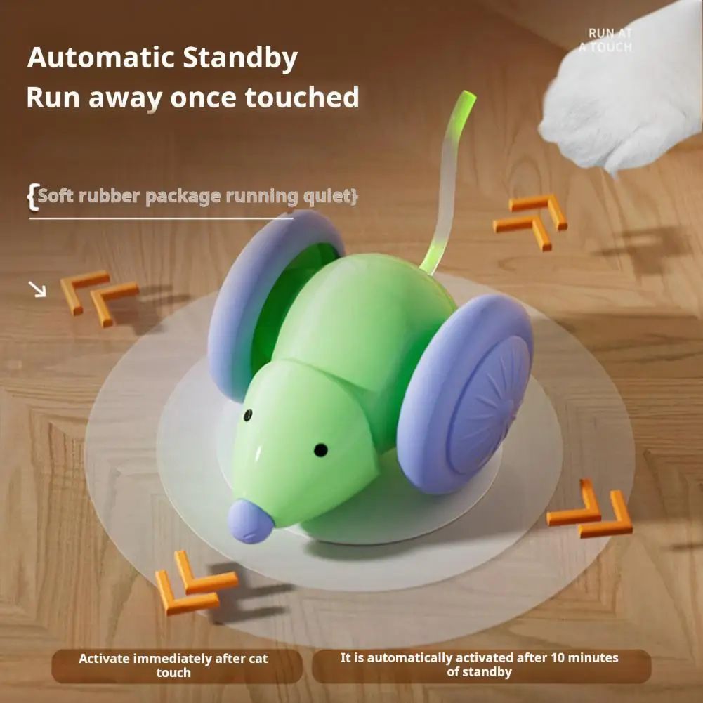 Interactive Electric Mouse Teasing Stick Automatic Pet Toy