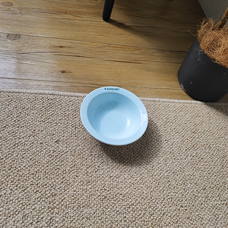Ceramic Double Pet Bowl With Elevated Anti Spill Stand