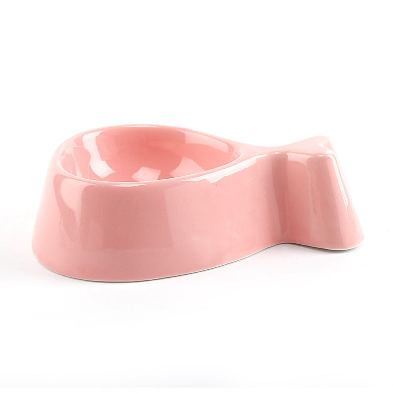Glass Pet Bowl With Wooden Stand