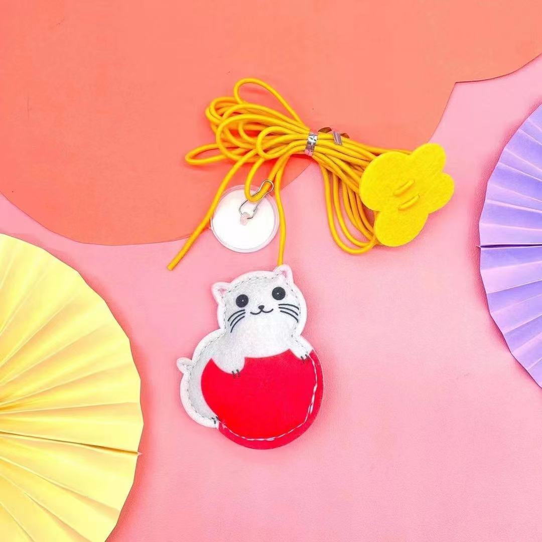 Interactive Pet Toy Telescopic Hanging Rope Grabbing Mouse